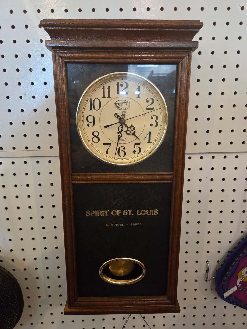 Spirit Of St. Louis Wooden Wall Clock Quartz New York Paris